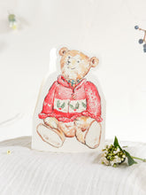 Load image into Gallery viewer, Festive Ted - die cut card