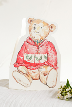 Load image into Gallery viewer, Festive Ted - die cut card