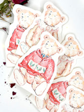 Load image into Gallery viewer, Festive Ted - die cut card