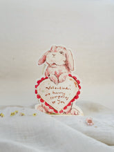 Load image into Gallery viewer, Valentine bunny - shaped card