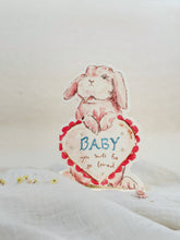 Load image into Gallery viewer, Baby bunny - shaped card
