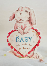 Load image into Gallery viewer, Baby bunny - shaped card