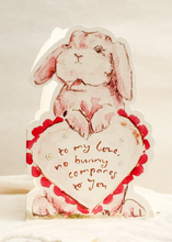 Load image into Gallery viewer, No bunny compares - shaped card
