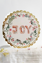 Load image into Gallery viewer, Joy - gold foiled Christmas card