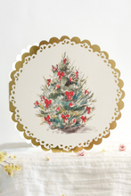 Load image into Gallery viewer, Red fir - gold foiled Christmas card