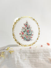 Load image into Gallery viewer, Red fir - gold foiled Christmas card