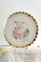 Load image into Gallery viewer, Happy lamb - gold foiled Christmas card