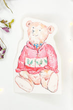 Load image into Gallery viewer, Festive Ted - die cut card