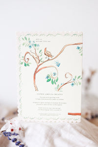 Welcome little one - scalloped edge card