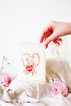 Load image into Gallery viewer, Valentine bear - scalloped edge card
