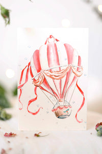 Festive balloon Christmas card