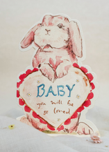 Load image into Gallery viewer, Baby bunny - shaped card
