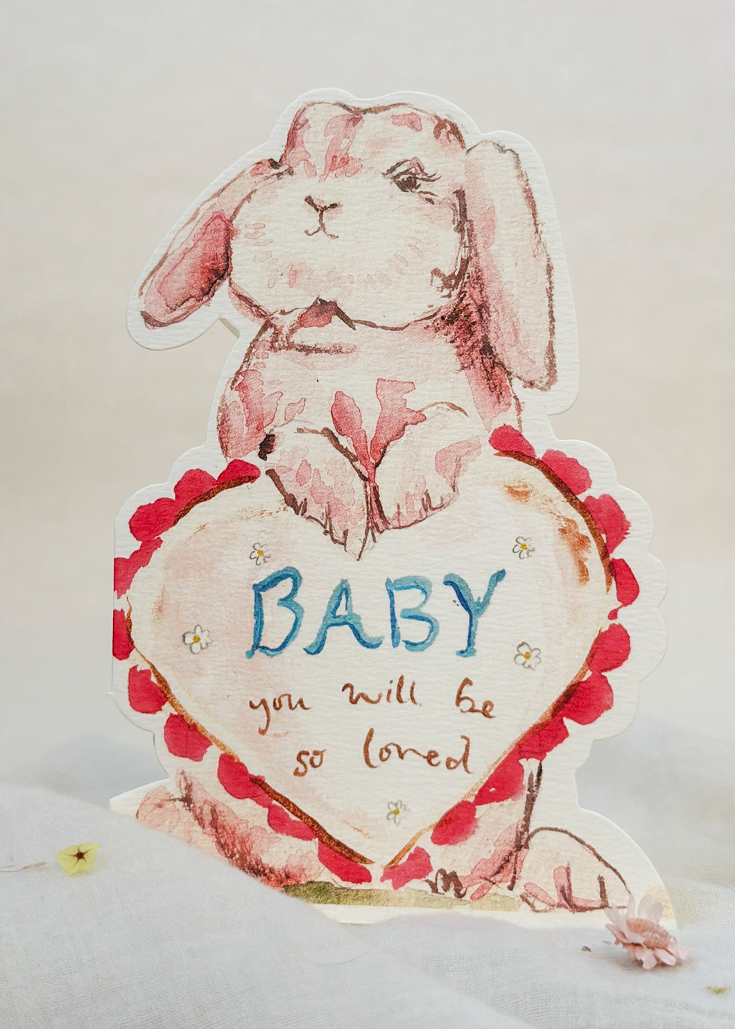 Baby bunny - shaped card