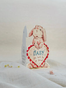 Baby bunny - shaped card