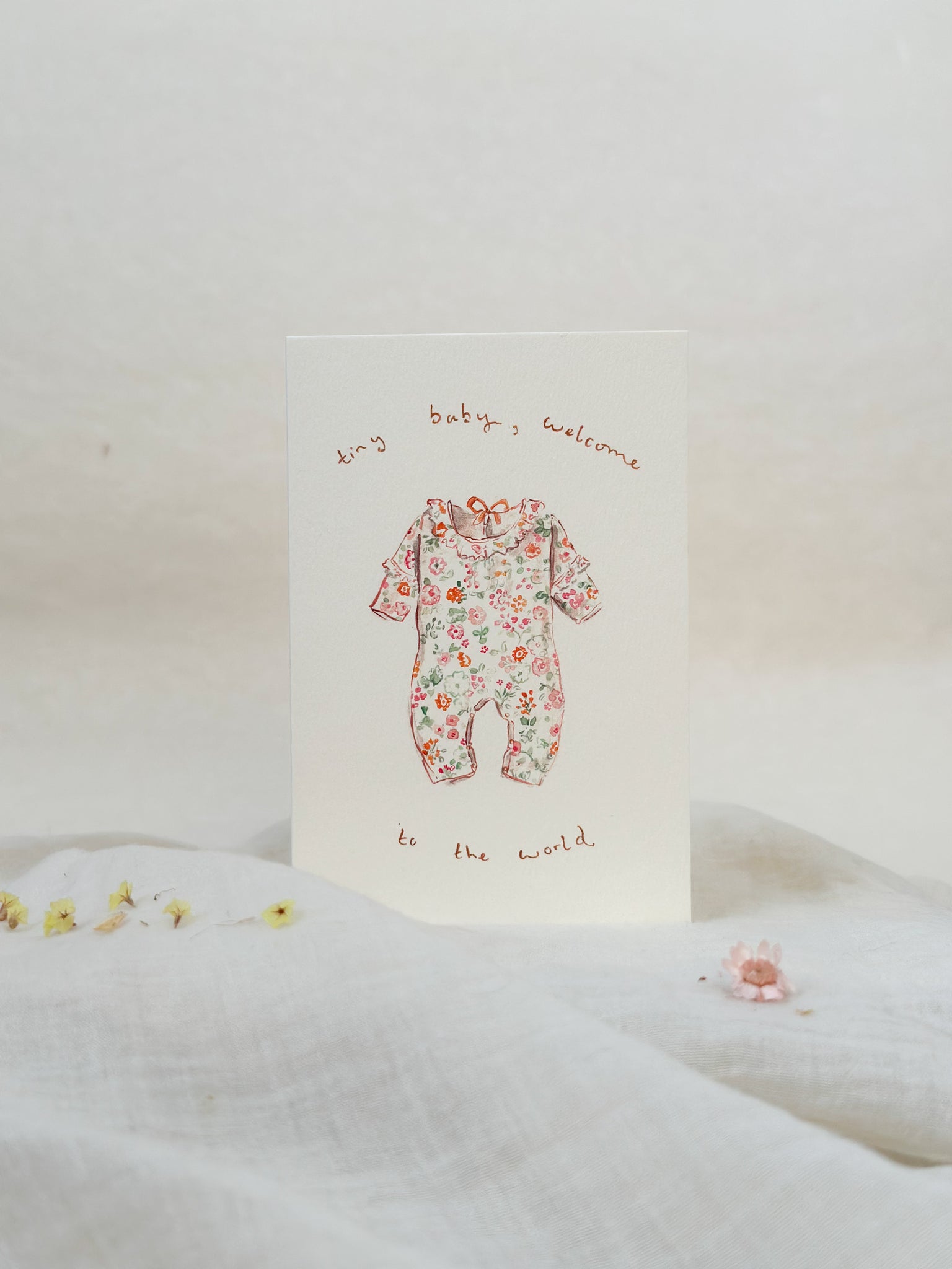 Baby Mini Card Tiny baby - new baby card – Sophie Amelia Creates