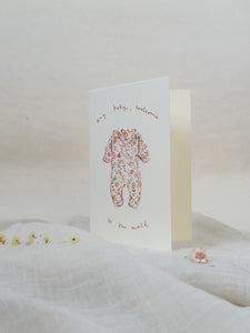 Tiny baby - new baby card