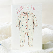 Load image into Gallery viewer, Hello baby onesie - new baby card
