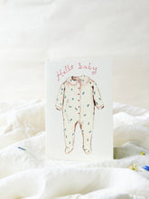 Load image into Gallery viewer, Hello baby onesie - new baby card
