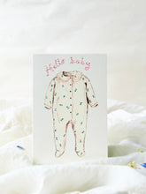 Load image into Gallery viewer, Hello baby onesie - new baby card

