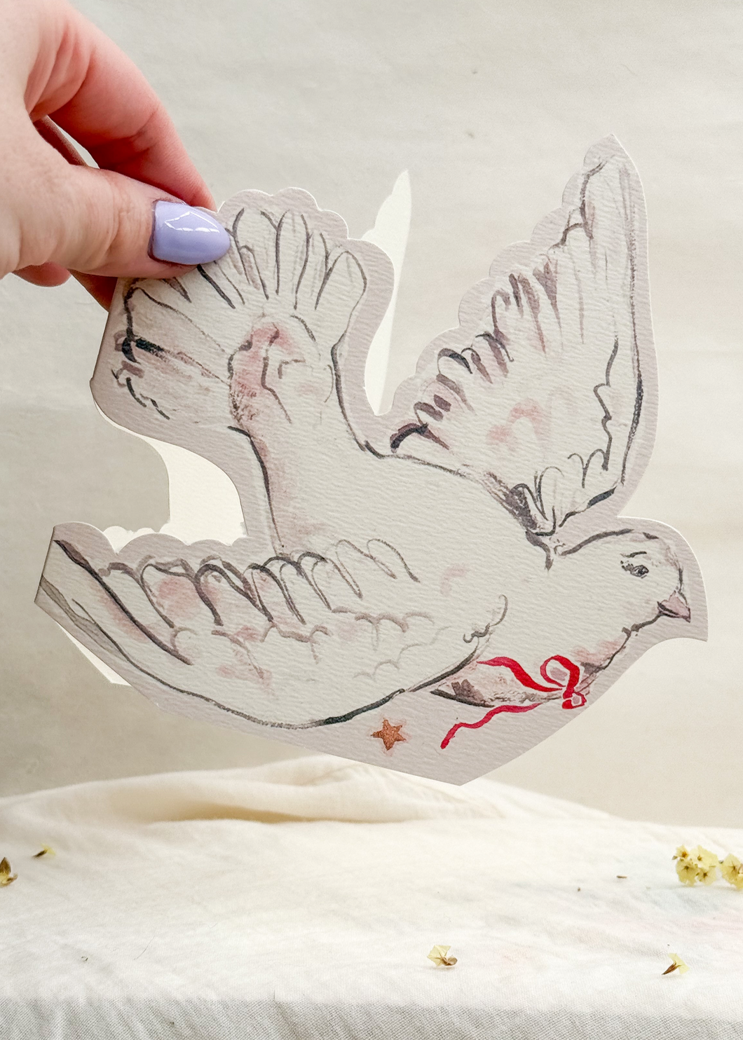 Dreamy dove - shaped card