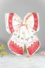 Load image into Gallery viewer, Vintage Christmas - bow shaped card
