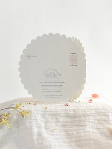 Beautiful baby - circular embossed card