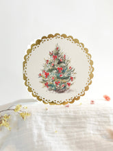 Load image into Gallery viewer, Red fir - gold foiled Christmas card
