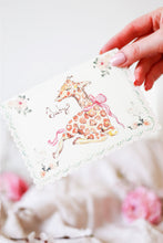 Load image into Gallery viewer, Baby giraffe - scalloped edge card
