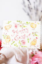 Load image into Gallery viewer, Happy Easter chick - scalloped edge card
