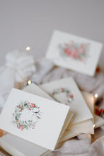 Load image into Gallery viewer, Berry wreath Christmas card
