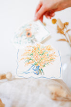 Load image into Gallery viewer, Mimosa bouquet hand-cut card

