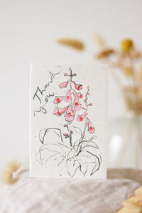 Thank you foxgloves (plantable seeded card)