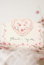 Load image into Gallery viewer, Thank you cushion hand-cut card

